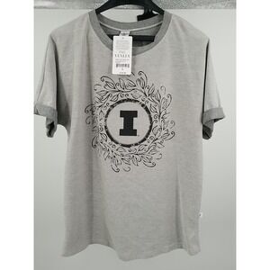 NWT‎ Womens NCAA Venley Gray S Small Tee Sweatshirt " I "